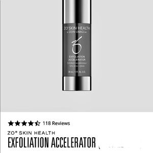 NWT ZO Skin Health Exfoliation Accelerator and makeup bag